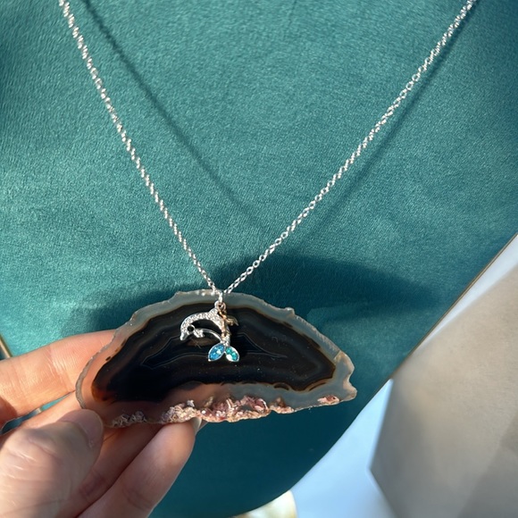 Swarovski Travel Collection - dolphin with Gemstone Necklace - Picture 3 of 4
